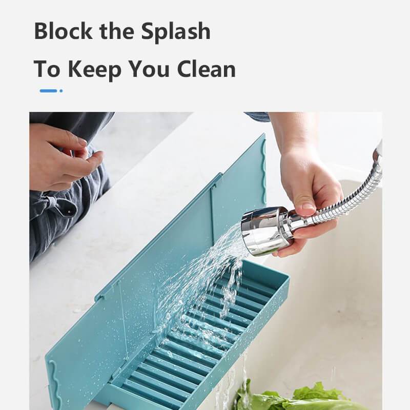 Kitchen Sink Retractable Water Baffle Sponge Holder