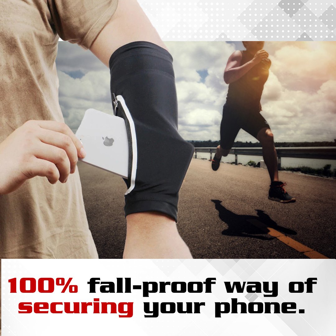 CHOMP Elastic Forearm Warmer with Phone Bag