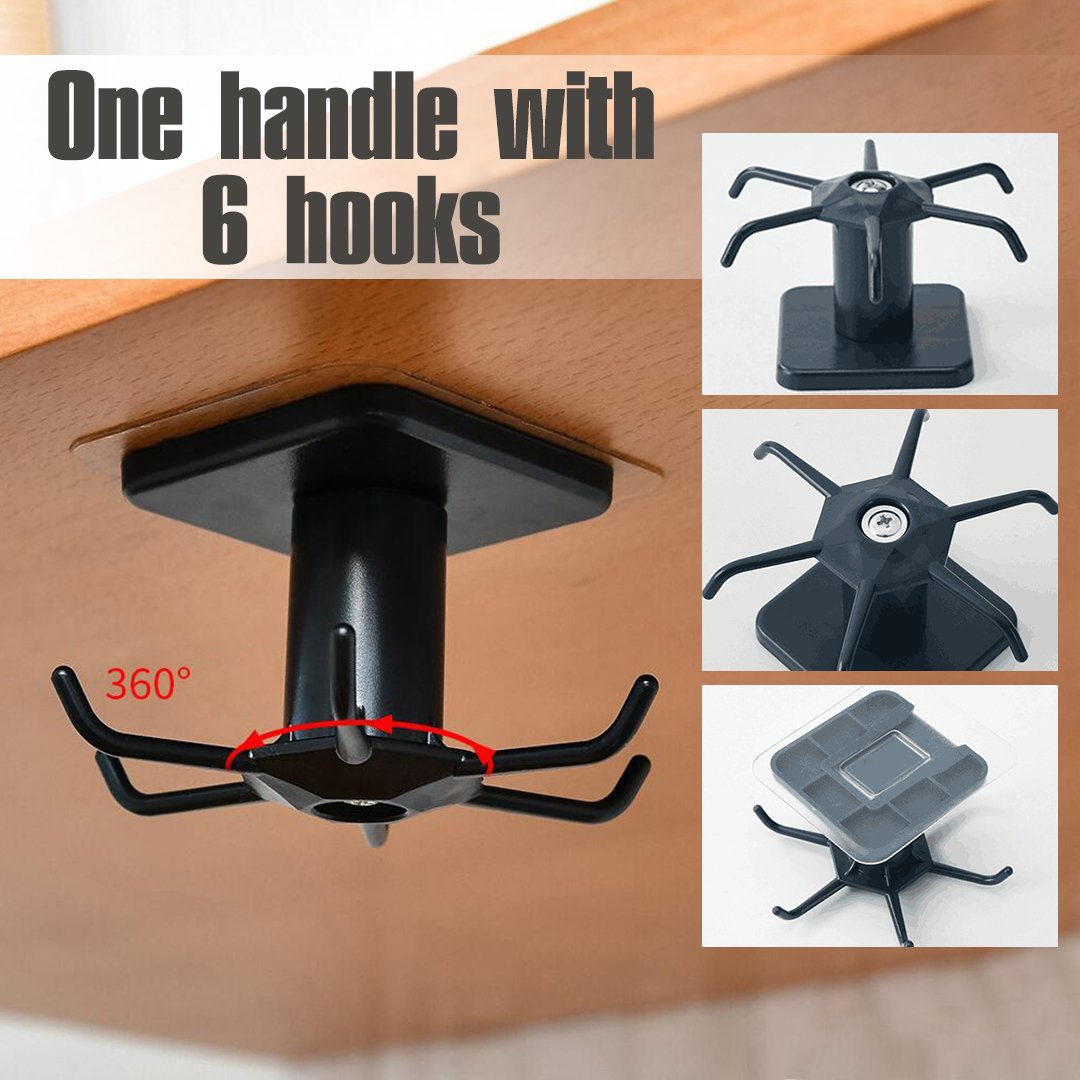 DHK Rotating Cupboard Shelf Hanging Hook (2PCS/SET)