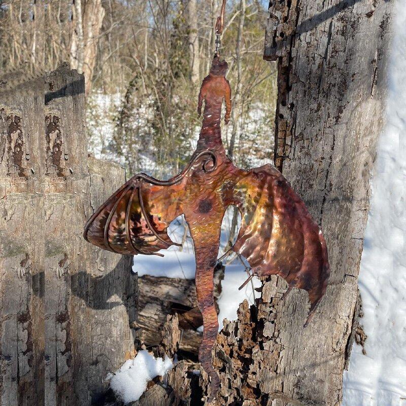 Copper Dragon Wind Catcher (Handmade)