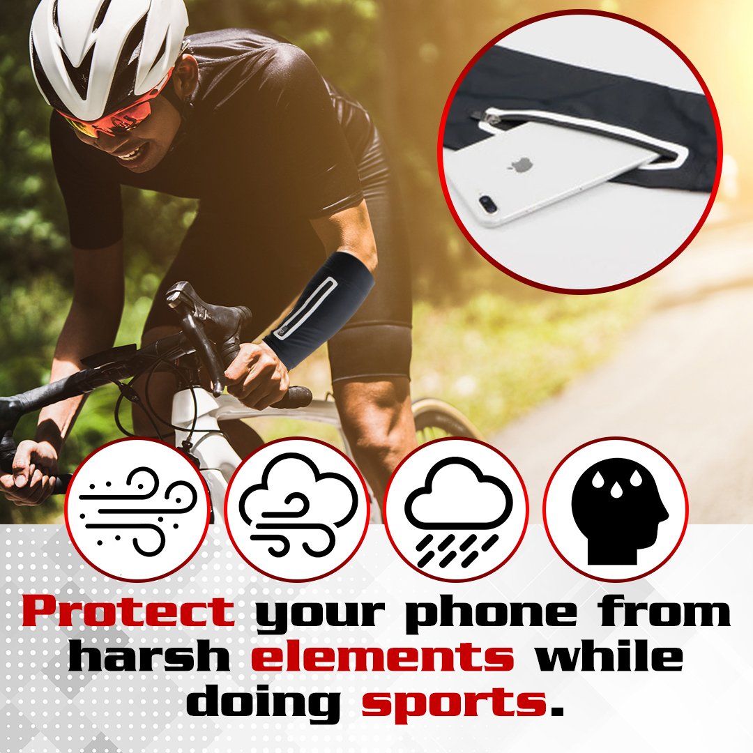 CHOMP Elastic Forearm Warmer with Phone Bag