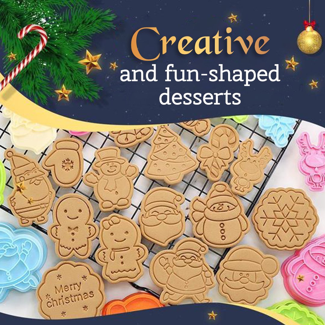 Food Fan Christmas Cookie Mold Set