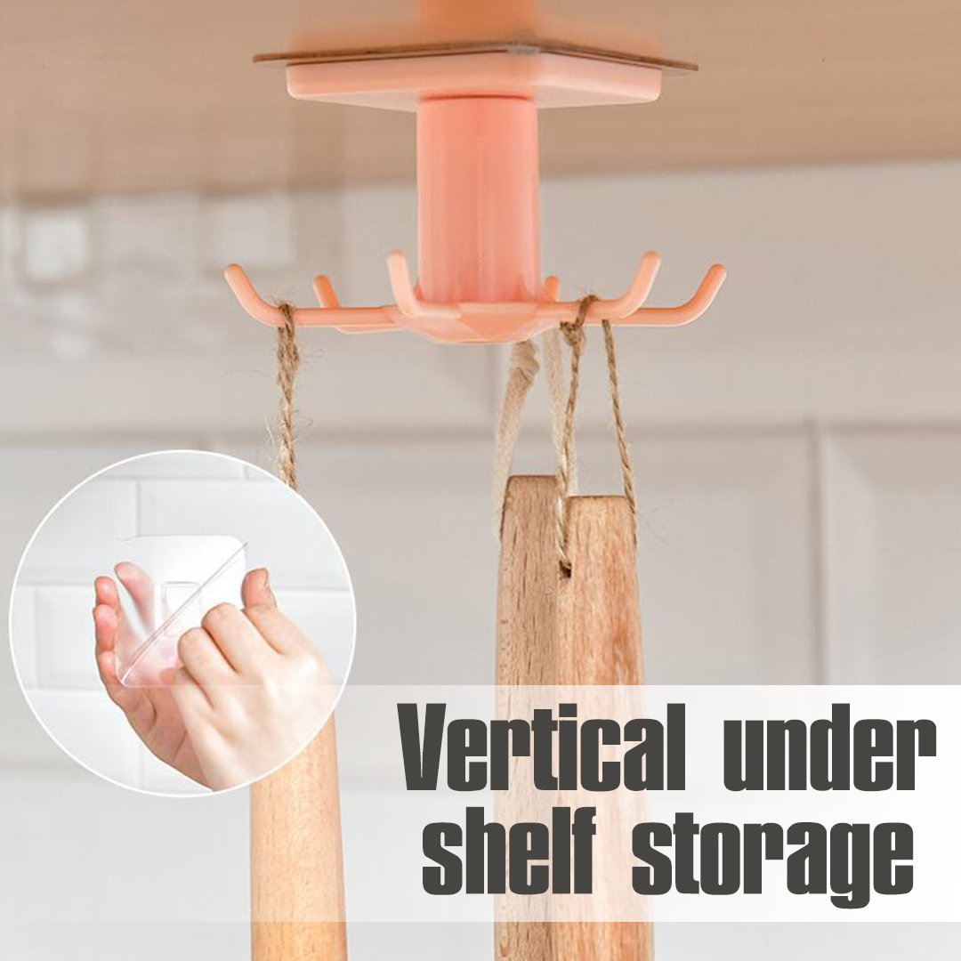 DHK Rotating Cupboard Shelf Hanging Hook (2PCS/SET)