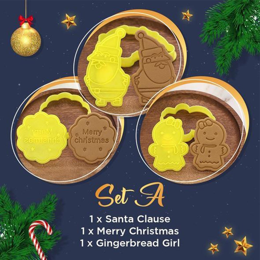 Food Fan Christmas Cookie Mold Set