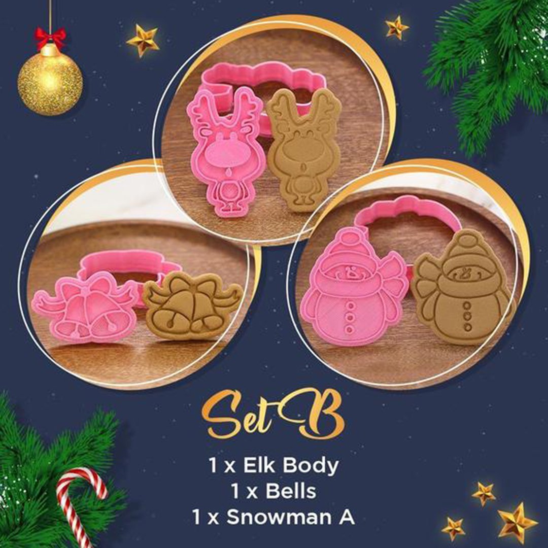 Food Fan Christmas Cookie Mold Set