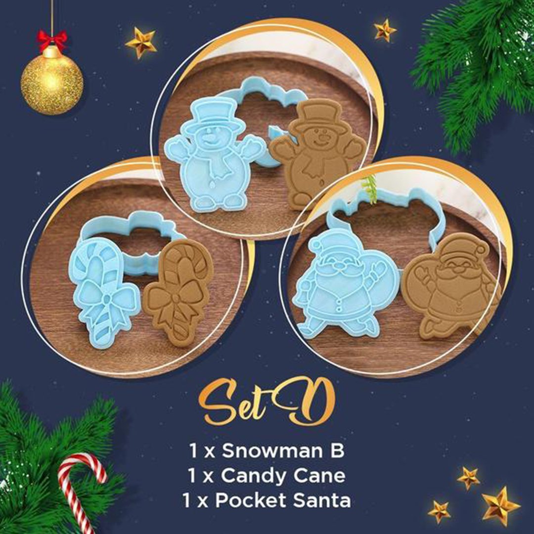 Food Fan Christmas Cookie Mold Set