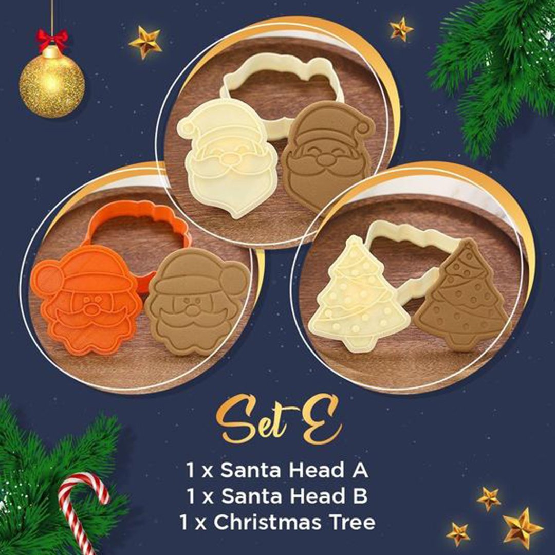 Food Fan Christmas Cookie Mold Set
