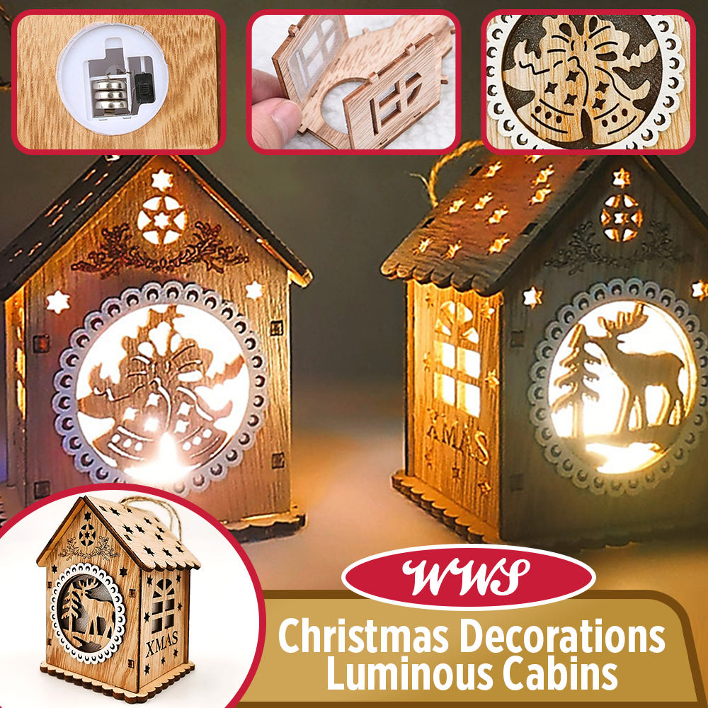 WWS Christmas Decorations Luminous Cabins