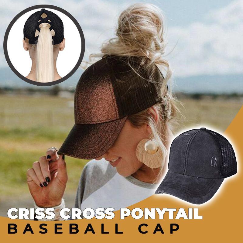 Criss Cross Ponytail Baseball Cap