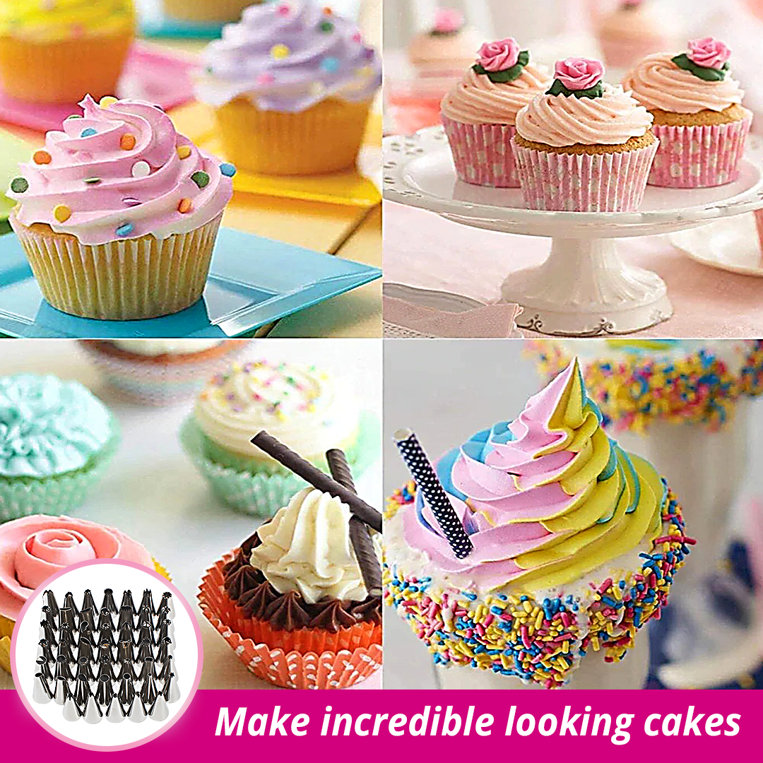 Cake Smart 24-PCs Cake Decorating Nozzle Set