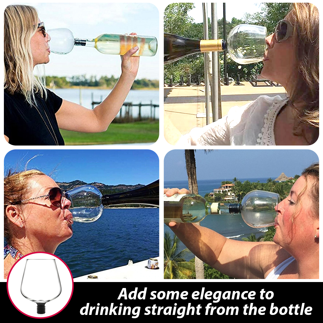 GlassDrink Direct from Wine Bottle