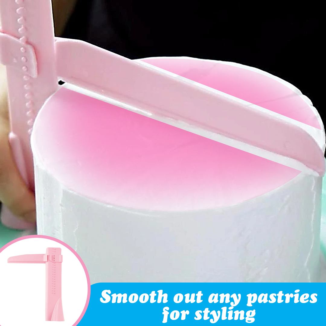 Food Stuff Adjustable Cake Scraper ( Free Pipping Tips Set ! )
