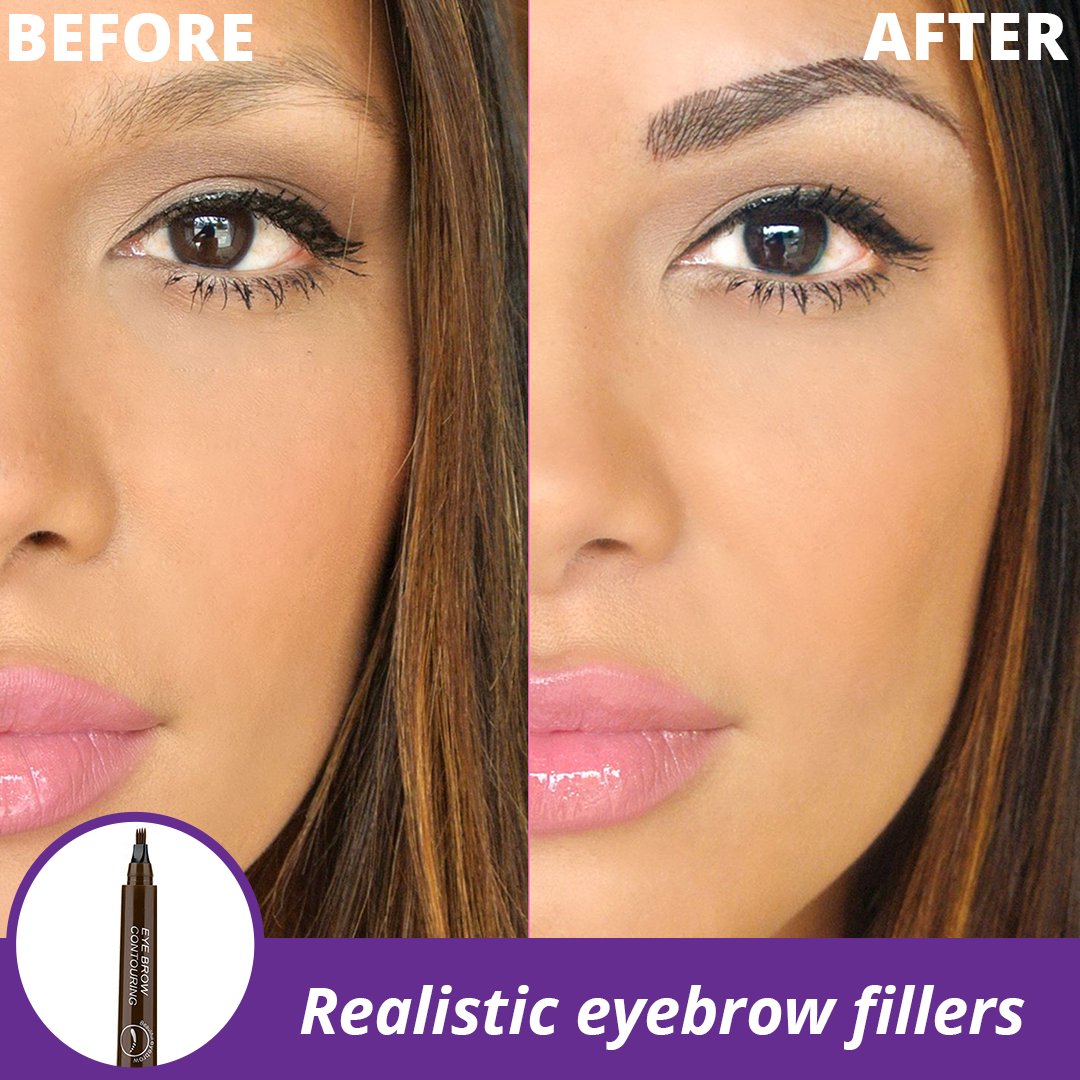 BS2TY 4 Fork Tip Eyebrow Tattoo Pencil