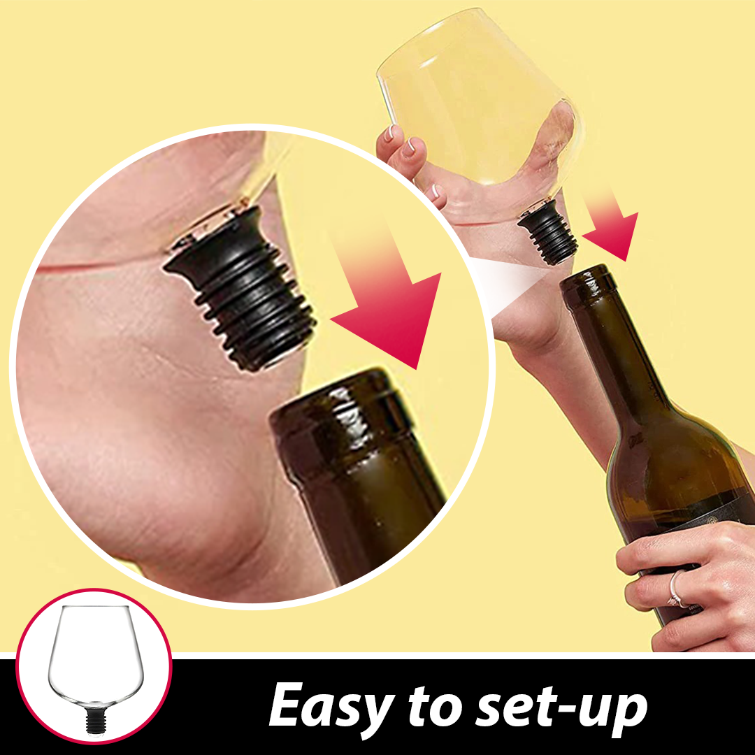 GlassDrink Direct from Wine Bottle