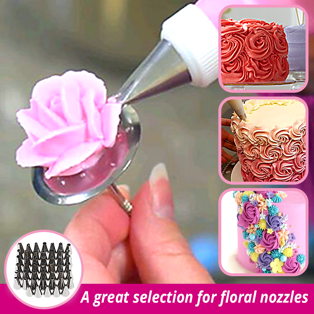 Cake Smart 24-PCs Cake Decorating Nozzle Set