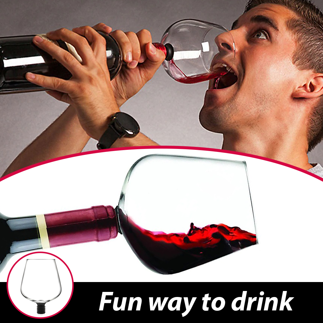 GlassDrink Direct from Wine Bottle