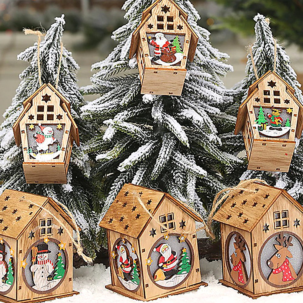 WWS Christmas Decorations Luminous Cabins