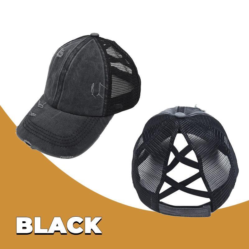 Criss Cross Ponytail Baseball Cap