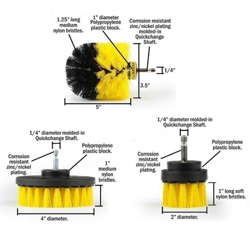 Drill Brush Scrubber - 3 Piece Set