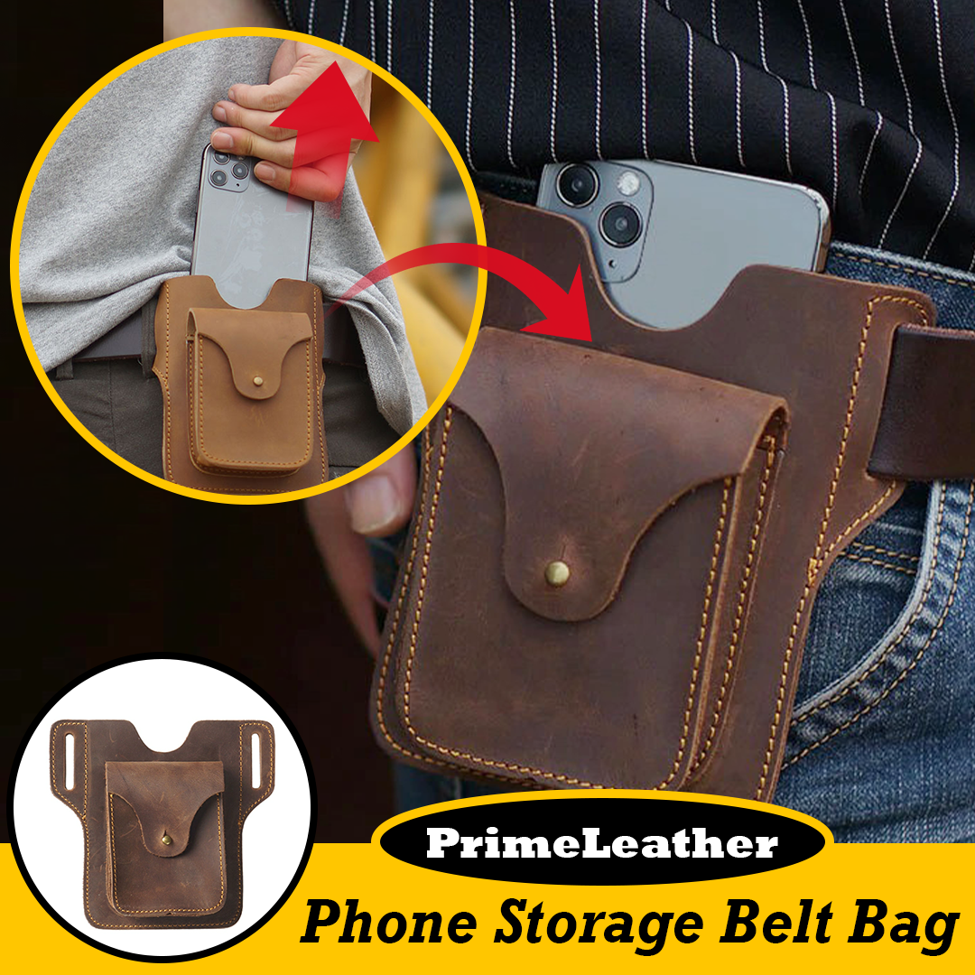 PrimeLeather Phone Storage Belt Bag