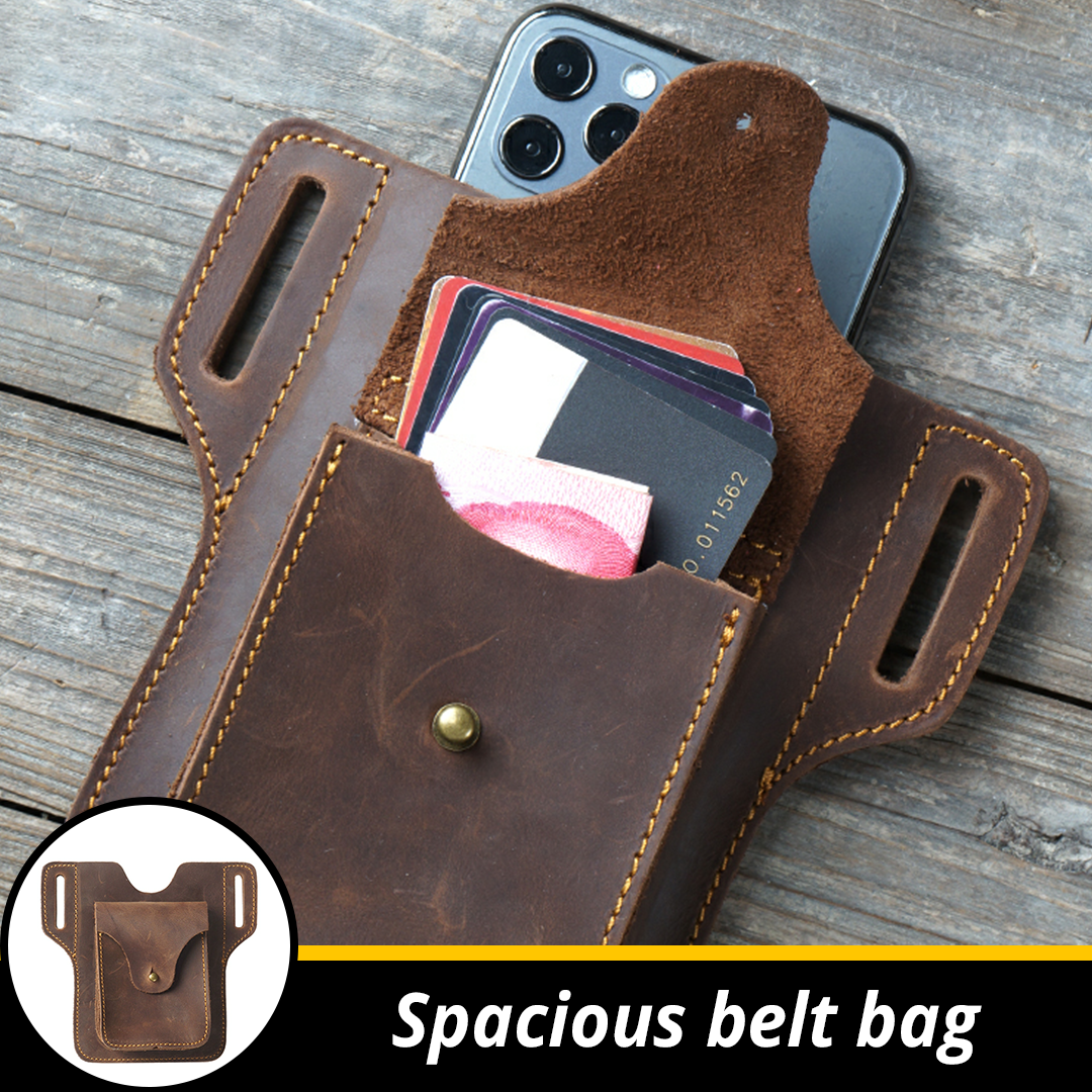 PrimeLeather Phone Storage Belt Bag