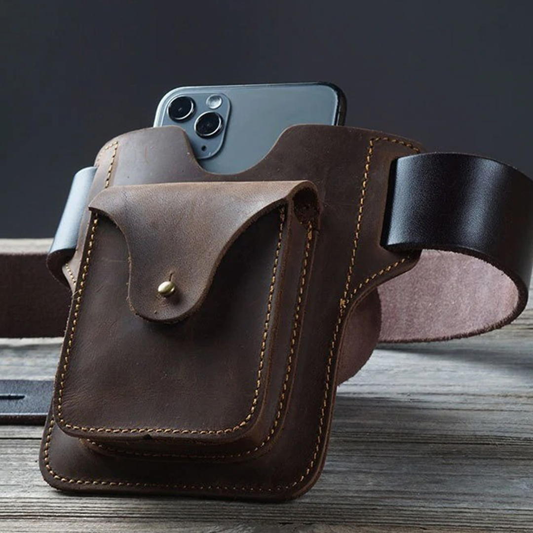 PrimeLeather Phone Storage Belt Bag
