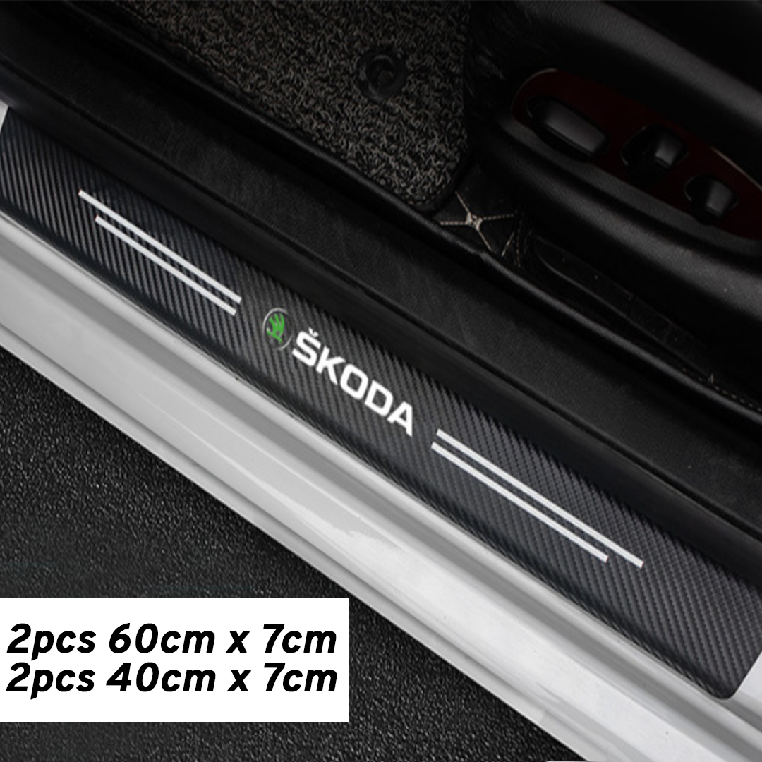 CarMax Carbon Fiber Door Sill Protector Sticker