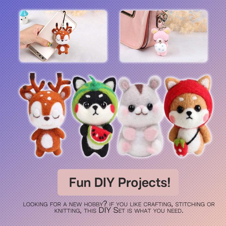 DIY Plushie Felting Wool Set