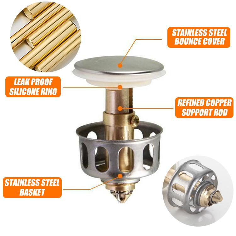 BSYZ Universal Wash Basin Bounce Drain Filter