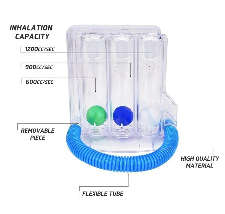 R8SP2Y Three-ball Meter Spirometry Breathing Exerciser