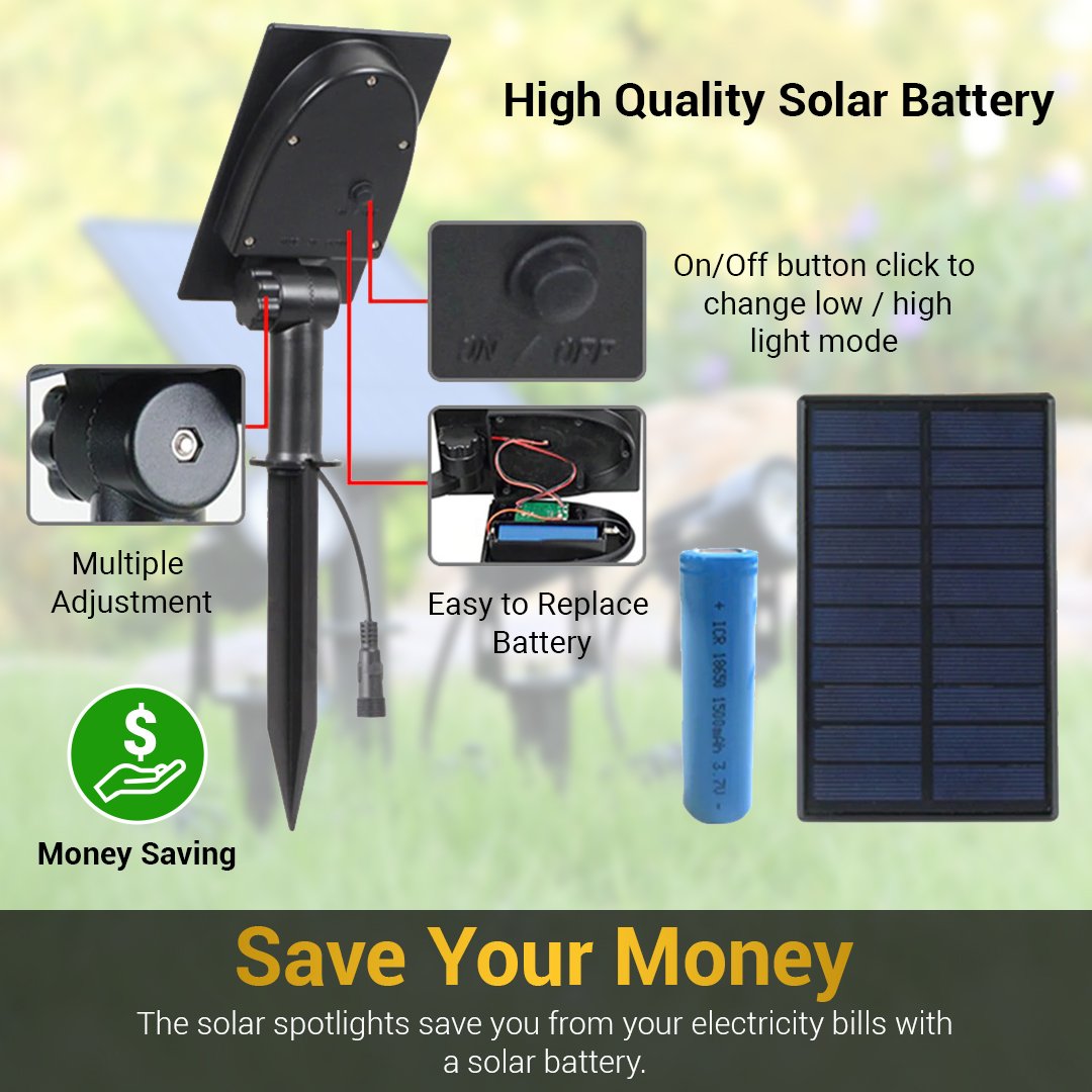 ShineStart Solar Powered Garden Spotlight