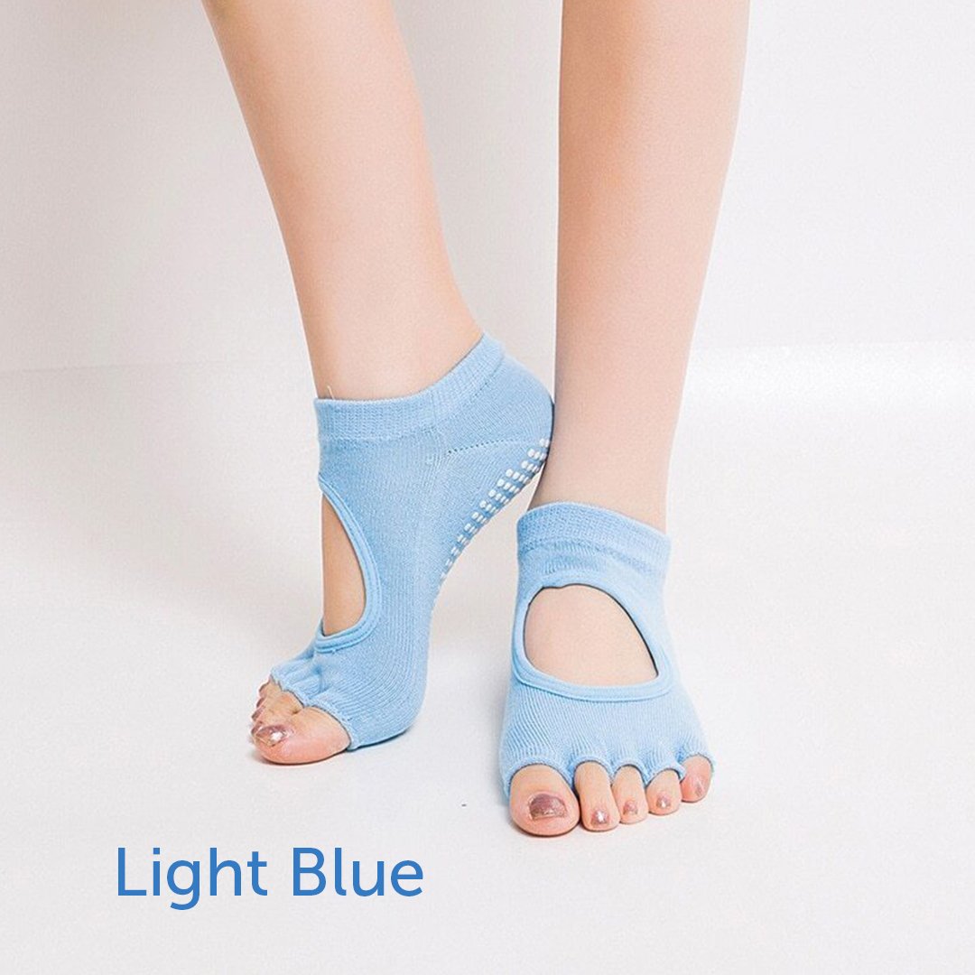 YogaYoga Non-Slip Toeless Yoga Slipper Socks