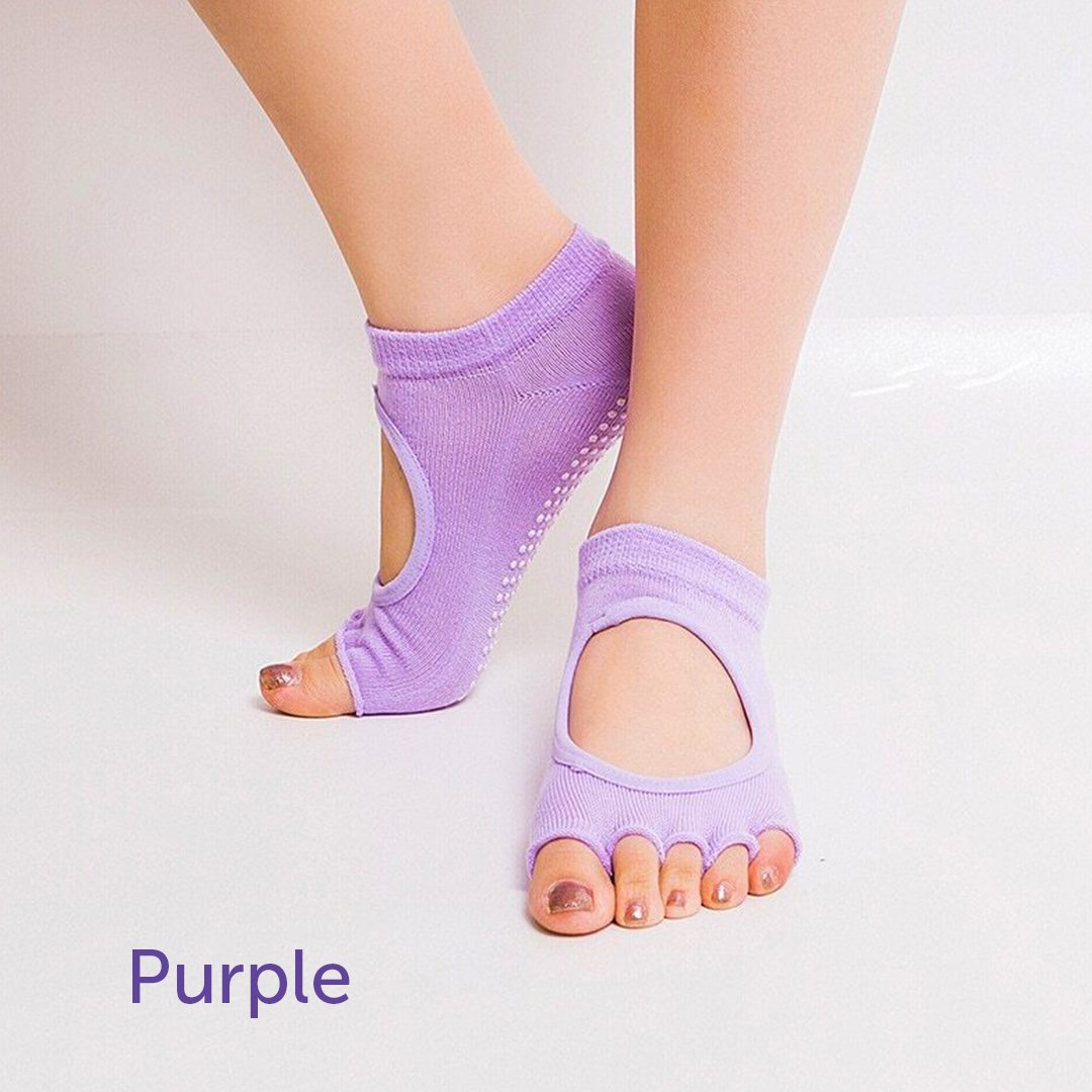 YogaYoga Non-Slip Toeless Yoga Slipper Socks