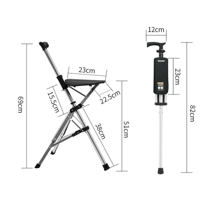 FlexiSeat: The VersaWalk 2-in-1 Walking Cane and Seat