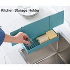 Kitchen Sink Retractable Water Baffle Sponge Holder