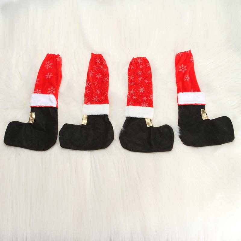 JollyMiinx Christmas Table Chair Leg Cover