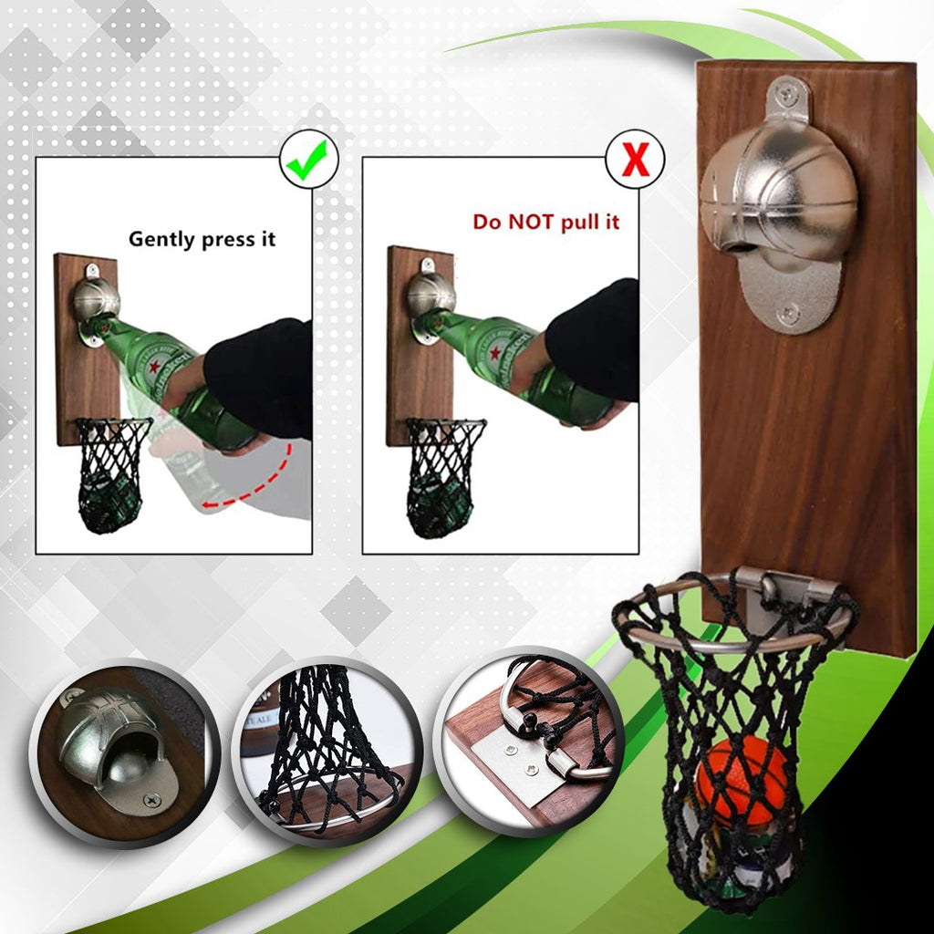 SportsQ Wall Mounted Basketball Bottle Opener