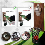 SportsQ Wall Mounted Basketball Bottle Opener