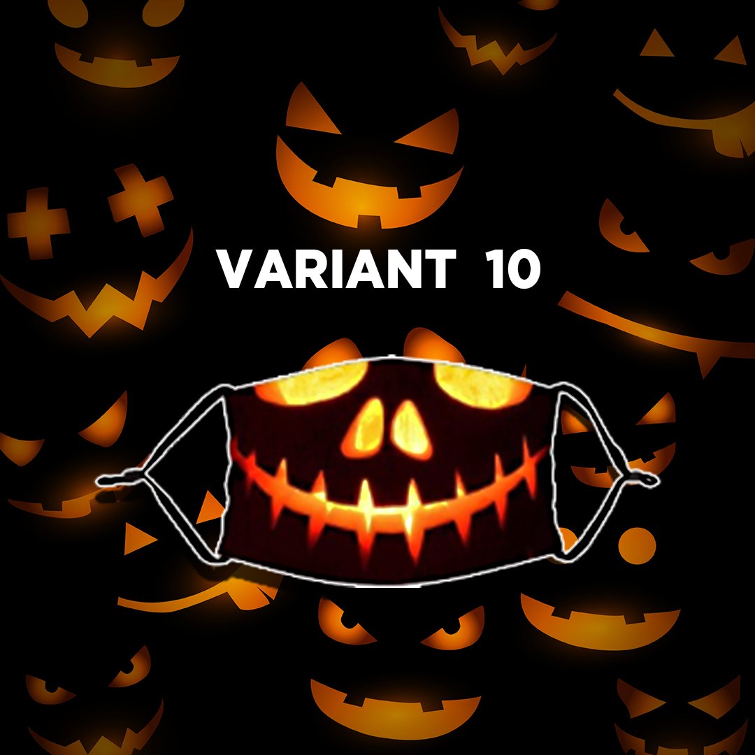 Reusable Halloween Face Mask with Activated Carbon Filter