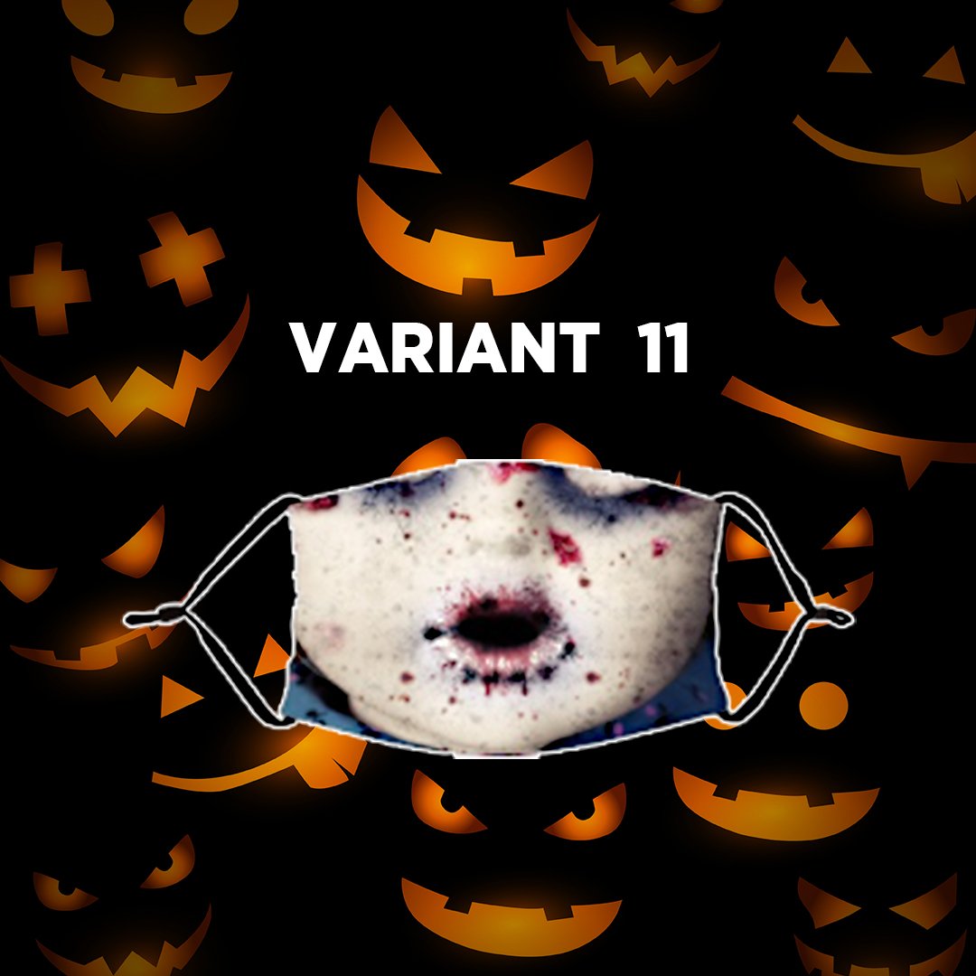 Reusable Halloween Face Mask with Activated Carbon Filter