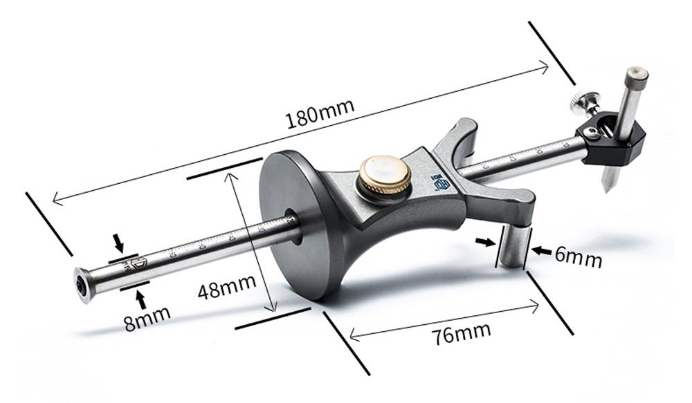Carpenter Straight Line and Arc Curve Measuring Marker
