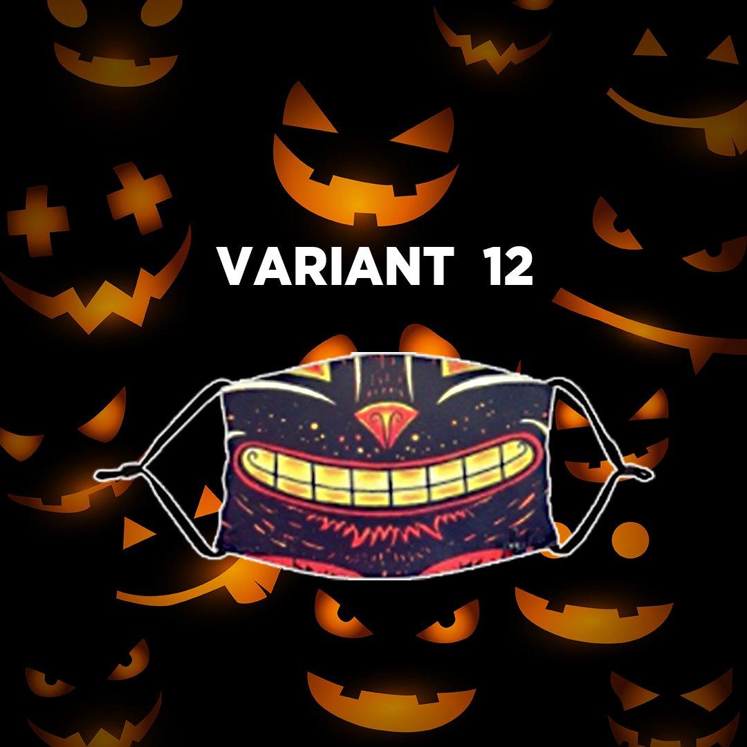 Reusable Halloween Face Mask with Activated Carbon Filter