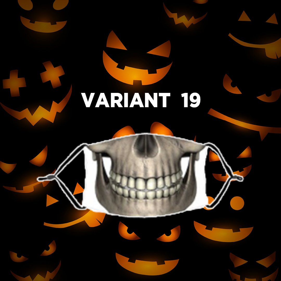 Reusable Halloween Face Mask with Activated Carbon Filter