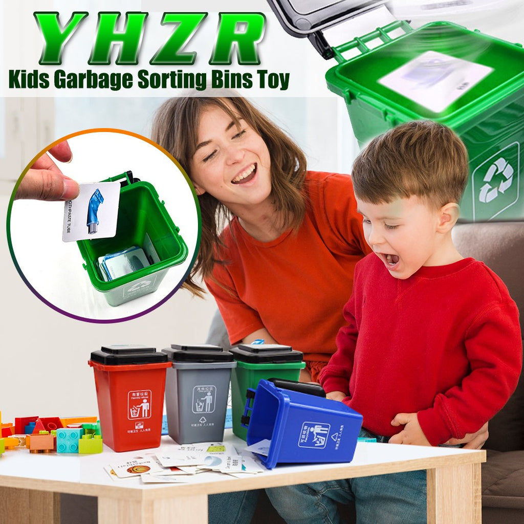 YHZR Kids Garbage Sorting Bins Toy