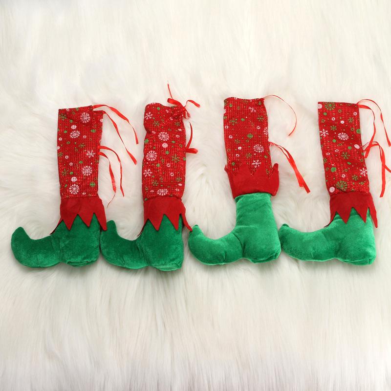 JollyMiinx Christmas Table Chair Leg Cover