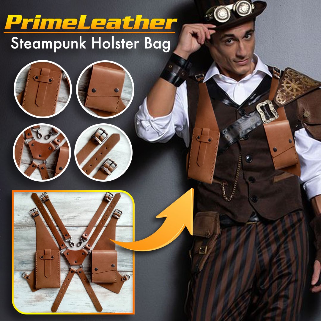PrimeLeather Steampunk Holster Bag