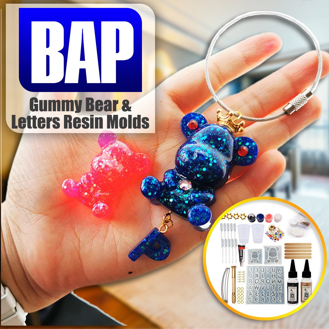 BAP Gummy Bear & Letters Resin Molds Set