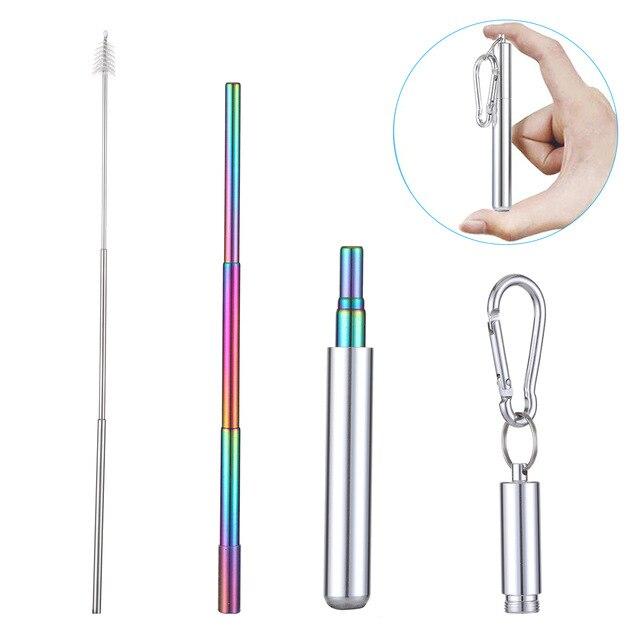 Environment Friendly Stainless Steel Telescopic Straw Kit