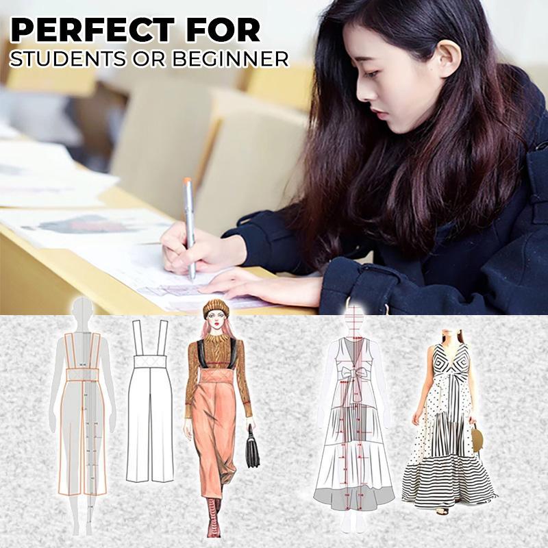 Fashion Designer’s Sketch Template Ruler Set