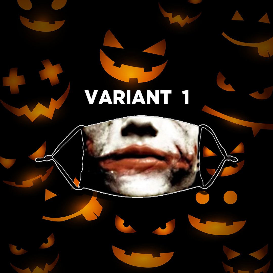 Reusable Halloween Face Mask with Activated Carbon Filter